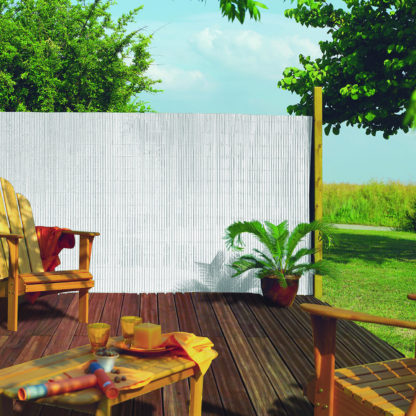 Cañizo Sintético Nortene Plasticane 300x150 cm | Malla de Ocultación para Jardín y Terrazas | 85% de Ocultación | Color Blanco - Imagen 2