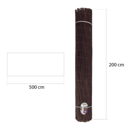 Cercado de Mimbre Natural Nortene Vimet 500x150 cm | Brezo de Ocultación para Jardín y Terrazas | 80% de Ocultación - Imagen 4