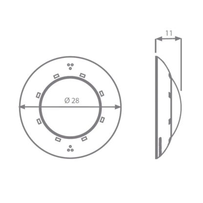 Foco Proyector Plano LED RGB Astralpool Aquasphere ø28x11,1 cm con Mando a Distancia | Potencia 15W | 12 V AC | 900 Lúmenes - Imagen 4