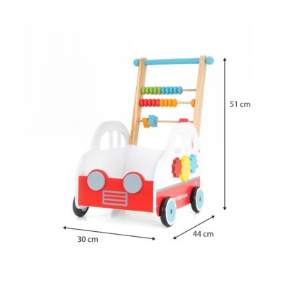 Andador para Bebés Carrito Multiactividades Montessori Robincool Creta 30x44x51 cm de Madera Estimula Desarrollo Psicomotor - Imagen 4