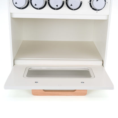 Cocina de Juguete Montessori con Horno Robincool Little Chef 36,5x26x46,5 cm de Madera Ecológica con Reloj y Accesorios - Imagen 5