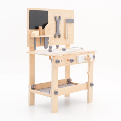 Banco de Herramientas de Juguete Montessori Robincool Workstation 44,5x32,5x66,5 cm de Madera Eco Accesorios Incluidos - Imagen 3