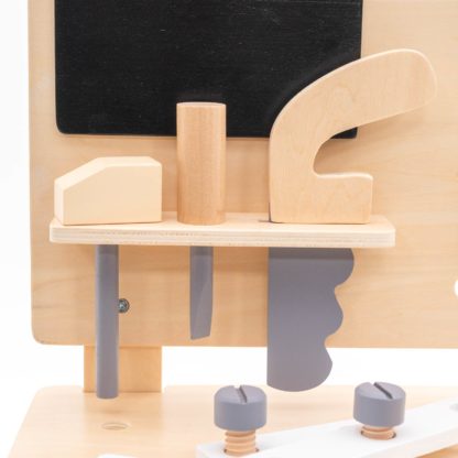 Banco de Herramientas de Juguete Montessori Robincool Workstation 44,5x32,5x66,5 cm de Madera Eco Accesorios Incluidos - Imagen 6