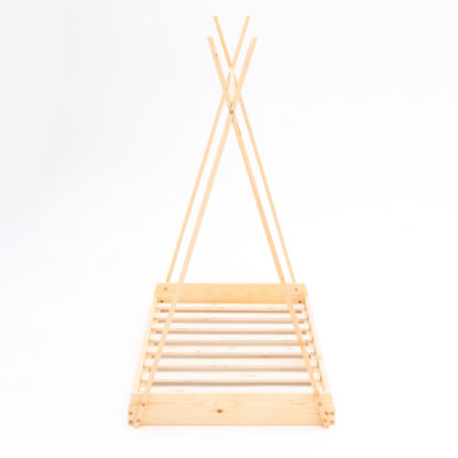 Cama Infantil Tipi Montessori de Madera Ecológica Robincool Tipi Dreams 150,5x75x138 cm para Colchón de 140x70 cm Guirnalda LED - Imagen 5