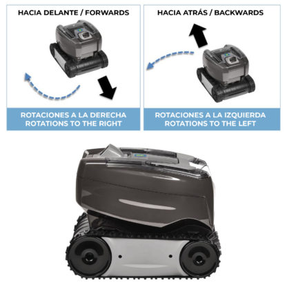Limpiafondos Eléctrico Zodiac TornaX OT 3200 37x29x30 cm para Piscinas de hasta 900x400 cm con Desplazamiento Programable - Imagen 3