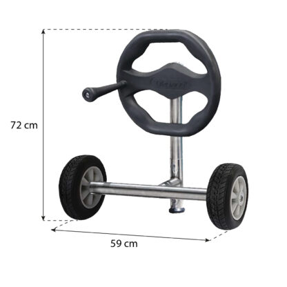 Soporte para Enrollacobertor Kokido Thor 59x72 cm con Ruedas Incluidas para Piscinas Enterradas o de Obra de hasta 5,7 m - Imagen 4