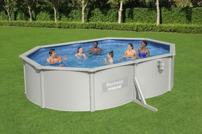 Piscina Desmontable Ovalada con Pared de Acero Reforzada Bestway Hydrium 500x360x120 cm con Depuradora de Arena de 3.028 L/H - Imagen 2