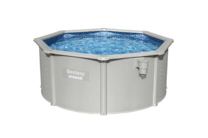 Piscina Desmontable Redonda Bestway Hydrium 300x120 cm con Depuradora de Arena 3.028L/H, Tapiz de suelo, Cobertor y Escalera