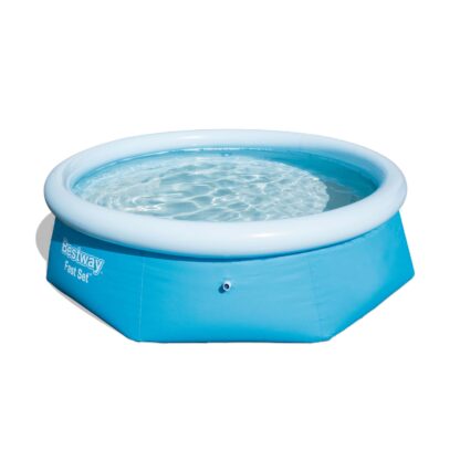 Piscina Desmontable Autoportante Bestway Fast Set 244x66 cm Aro Hinchable, Capacidad 2.300 Litros y Altura Regulable