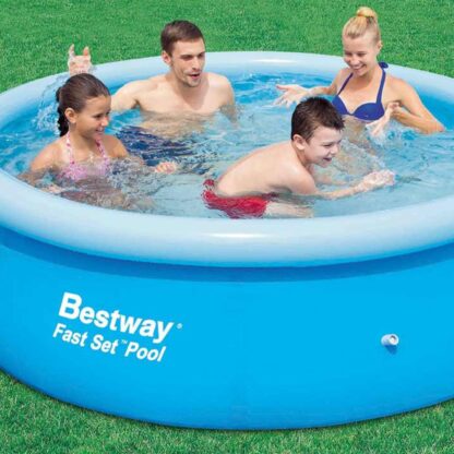 Piscina Desmontable Autoportante Bestway Fast Set 244x66 cm Aro Hinchable, Capacidad 2.300 Litros y Altura Regulable - Imagen 2