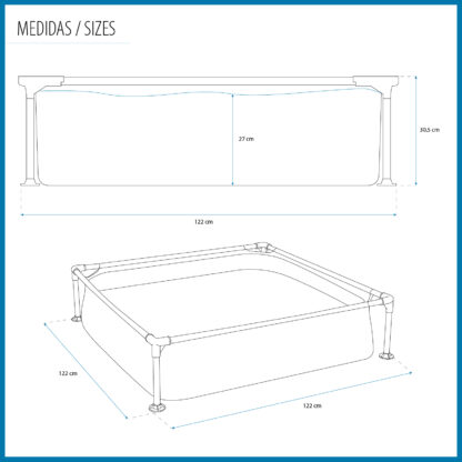 Piscina Desmontable Tubular Infantil Bestway My First Frame Pools 122x122x30,5 cm Capacidad de 365 Litros - Imagen 4