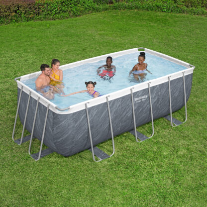 Piscina Desmontable Bestway Power Steel 412x201x122 cm con Depuradora de Cartucho 2.006 L/h, Escalera y Dispensador Químico - Imagen 2