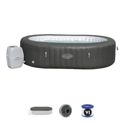 Spa Hinchable Bestway Lay-Z-Spa Mauritius Smart AirJet 270x180x71 cm para 5-7 Personas con Airjet, Cobertor y Conexión App