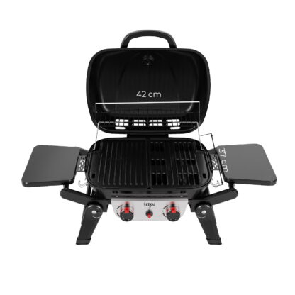 Barbacoa de Gas de Sobremesa Portátil Kekai Erie de 5 kW Kit Carro Plegable Kekai Travel Erie 96,8x58x101 cm Color Negro - Imagen 6