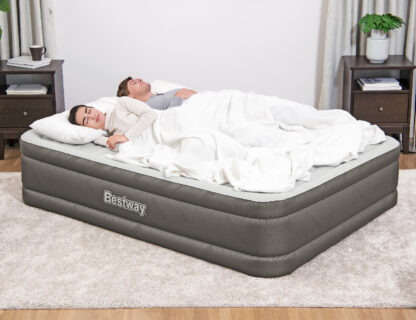 Colchón Hinchable de Aire Bestway Tough Guard 203x152x46cm Bomba Integrada | Soporta 350Kg | Tamaño Queen | Bolsa Almacenamiento - Imagen 2