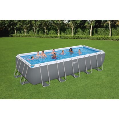 Piscina Desmontable Tubular Bestway Power Steel 640x274x132 cm Depuradora de Cartucho de 5.678 L/H con Cobertor y Escalera - Imagen 2