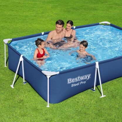 Piscina Desmontable Rectangular Bestway Steel Pro 300x201x66 cm con Revestimiento de DuraPlus y Depuradora de Cartucho de 1.249 L/h - Imagen 2