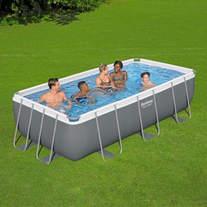 Piscina Desmontable Tubular Bestway Power Steel 404x201x100 cm Depuradora Cartucho 2.006 L/H y Escalera - Imagen 2