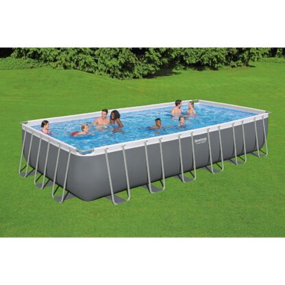 Piscina Desmontable Tubular Bestway Power Steel 732x366x132 cm con Depuradora de Arena de 5.678 L/H, Escalera y Cobertor - Imagen 2