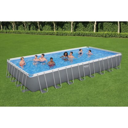 Piscina Desmontable Tubular Bestway Power Steel 956x488x132 cm con Depuradora de Arena de 8.327 L/H, Escalera y Cobertor - Imagen 2