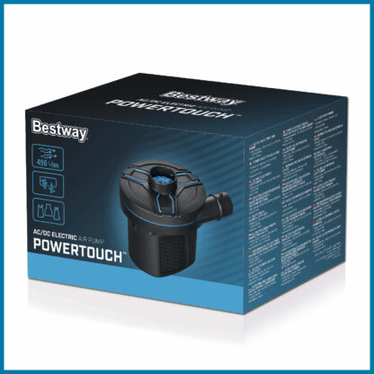 Inflador Eléctrico Portátil AC DC Power Touch Bestway 3 Adaptadores Válvulas | Toma Coche de 12V Batería 220V | 2 en 1 - Imagen 6