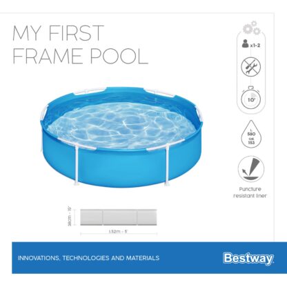 Piscina Desmontável Tubular Infantil Bestway My First Frame Pools Ø152x38 cm Capacidade de 580 Litros - Image 4