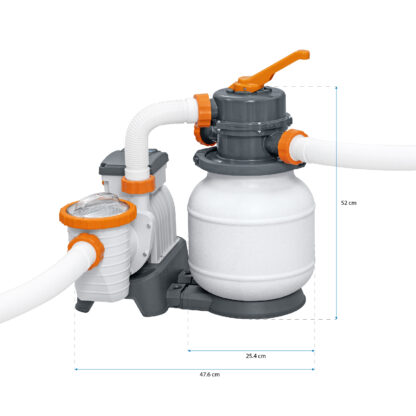 Depuradora de Arena para Piscinas Desmontables Bestway Flowclear de 5.678 L/h Conexión 32 mm, Rosca 38 mm y Dispensador Químico - Imagen 4