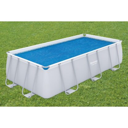 Cobertor Solar Rectangular Bestway 380x180 cm para Piscinas Rectangulares de 404x201 cm y 412x201 cm Lona Térmica Protectora - Imagen 2