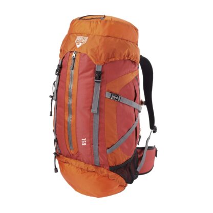 Mochila de Montaña y Senderismo Bestway Barrier Peak 70x28x38 cm de 65 Litros con Funda para Lluvia, Correa de Pecho y Cinturón Lumbar