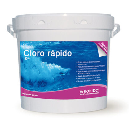 Cloro Granulado de Rápida Disolución K2O Envase de 5 kg Tratamiento de Choque para Piscinas de Liner