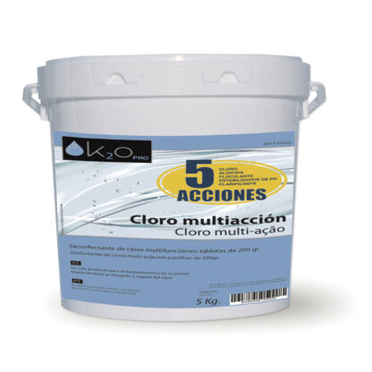 Cloro Multifuncional K2O 5 Ações 5 Kg Comprimidos 200 g