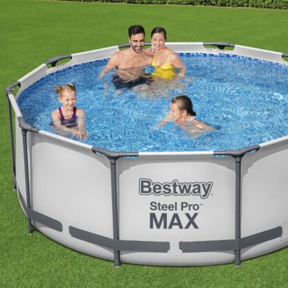 Piscina Desmontable Tubular Bestway Steel Pro Max 305x100 cm con Escalera 76x119x163 cm | Depuradora Cartucho 1.249 L/H - Imagen 2