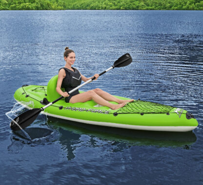 Kayak Hinchable de Pesca Bestway Hydro-Force Koracle 285x92x57cm Individual con Remo, Aletas, Bomba Manual y Bolsa de Transporte - Imagen 2