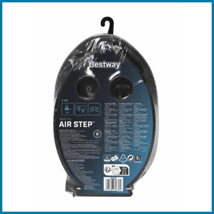 Bomba de Aire de Pie Bestway Air Step con 3 Adaptadores de Válvulas | Inflador de Fuelle Rápido y Manguera Flexible 80 cm - Imagen 6