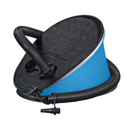 Bomba de Aire de Pie Bestway Air Step 29x22 cm 3 Adaptadores de Válvulas | Inflador de Fuelle Rápido y Manguera Flexible 80 cm