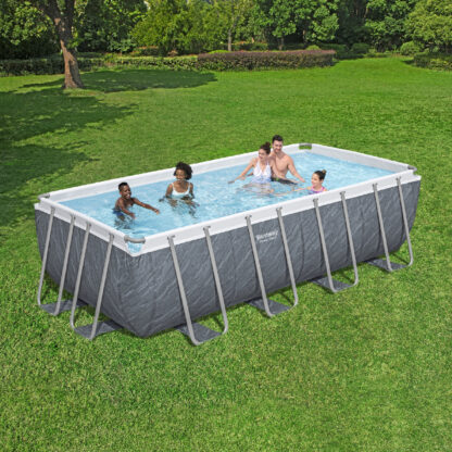 Piscina Desmontable Bestway Power Steel 488x244x122 cm Depuradora Cartucho 3.028 L/h, Escalera, Cobertor y Dispensador Químico - Imagen 2