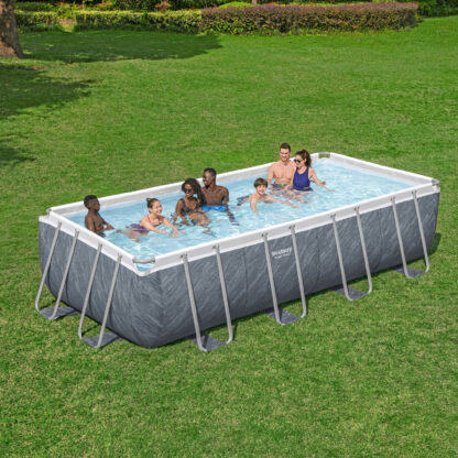 Piscina Desmontable Bestway Power Steel 549x274x122 cm Depuradora Cartucho 5.678 L/h, Escalera, Cobertor y Dispensador Químico - Imagen 2