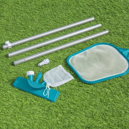 Kit de Mantenimiento para Piscinas Bestway AquaClear con Pértiga 167 cm, Limpiafondos y Recogehojas - Imagen 3