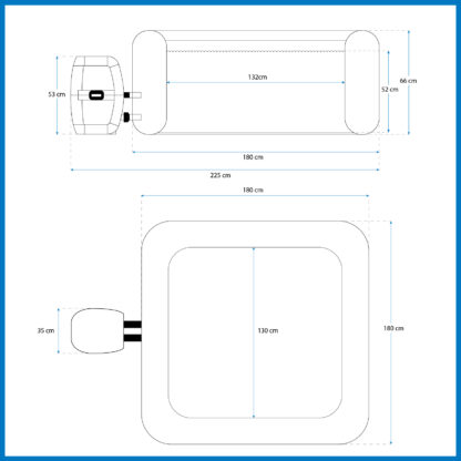 Spa Hinchable Bestway Lay-Z-Spa Hawaii Smart AirJet 180x180x71 cm para 4-6 Personas con Airjet, Cobertor y Conexión App - Imagen 4