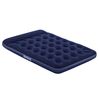 Colchón Hinchable de Aire Doble Full Bestway 191x137x22 cm Azul | Soporta hasta 300 kg | Colchoneta Camping | Almohada Integrada