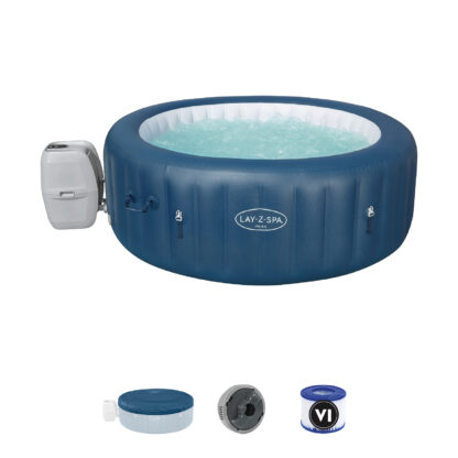 Spa Hinchable Bestway Lay-Z-Spa Milan Smart AirJet Ø196x71 cm para 4-6 Personas con Airjet, Cobertor y Conexión App