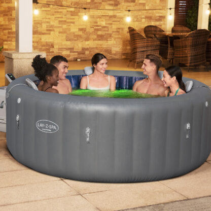 Spa Hinchable Bestway Lay-Z-Spa Santorini Smart Luxe Ø180x66 cm para 5-7 Personas con Airjet, HydroJet, Luz LED y Conexión App - Imagen 2