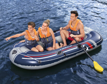 Barca Hinchable para 2 Adultos y 1 Niño Bestway Hydro-Force Treck X2 255x127x36 cm con 2 Remos y Bomba de Pie Incluida - Imagen 2