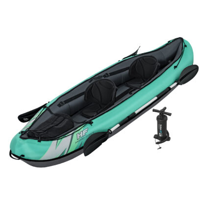 Kayak Hinchable Bestway Hydro-Force Ventura Elite X2 330x86x48 cm con 2 Remos, 2 Aletas, 1 Bomba Manual y Bolsa de Transporte