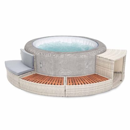 Spa Hinchable Bestway Zurich Ø180x66 cm Airjet + Revestimiento K2O Half Surround 180 289x45x56 cm Borde para Spa