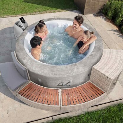 Spa Hinchable Bestway Zurich Ø180x66 cm Airjet + Revestimiento K2O Half Surround 180 289x45x56 cm Borde para Spa - Imagen 2