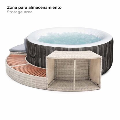 Spa Hinchable Bestway Bahamas Ø180x66 cm Airjet + Revestimiento K2O Half Surround 180 289x45x56 cm Borde para Spa Semicircular - Imagen 3