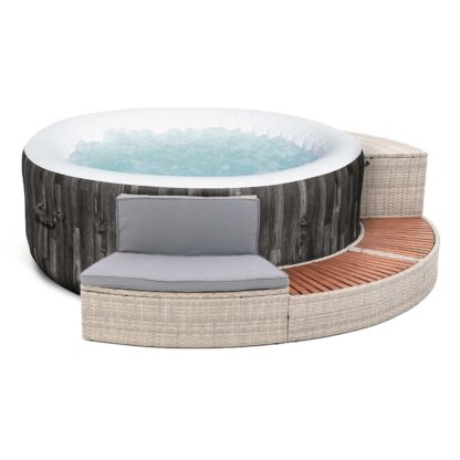 Spa Hinchable Bestway Bahamas Ø180x66 cm Airjet + Revestimiento K2O Half Surround 180 289x45x56 cm Borde para Spa Semicircular - Imagen 5