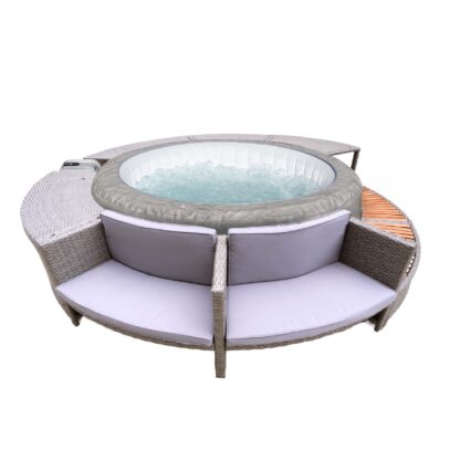 Spa Hinchable Bestway Zurich Ø180x66 cm Airjet + Revestimiento K2O Full Surround 180 279x40x56 cm Borde para Spa Circular