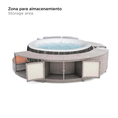 Spa Hinchable Bestway Bahamas Ø180x66 cm Airjet + Revestimiento K2O Full Surround 180 279x40x56 cm Borde para Spa Circular - Imagen 3